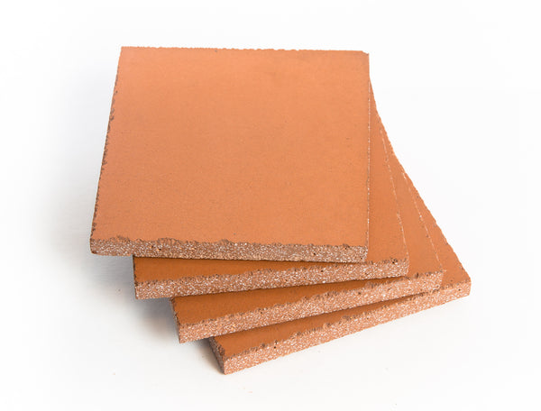 Concrete Beverage Coasters (papaya color)